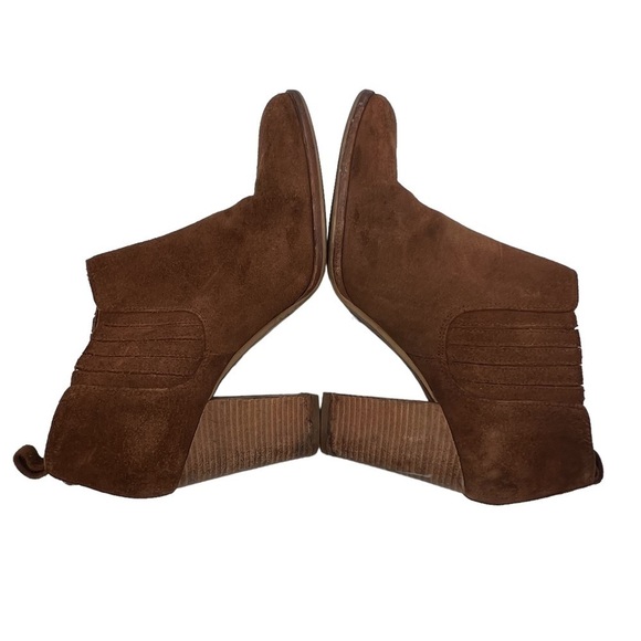 MICHAEL Michael Kors Brown Suede Heeled Slip On Booties Size 7 Women's - Picture 6 of 9